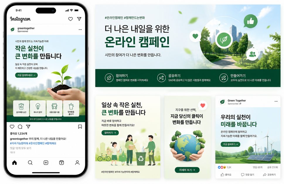 SNS·온라인 캠페인 콘텐츠 예시